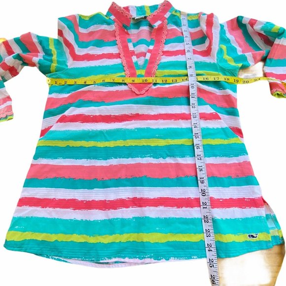 Vineyard Vines Tunic Top Silk Cotton Stripes S - Picture 7 of 12